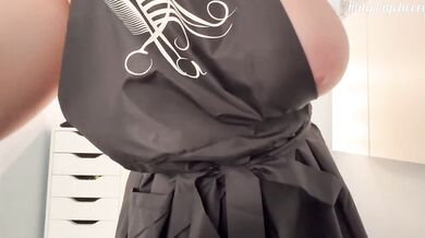 Russian Stepmom Hairdresser With Big Natural Boobs Cum On Tits BBW MILF Amateur