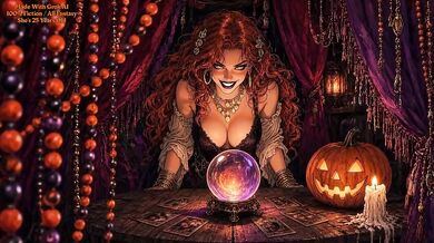 Halloween Seduction By Fate: Horny Gypsy Queen Dancer Dancing Naked Big Ass Big Tits Solo Female Amateur