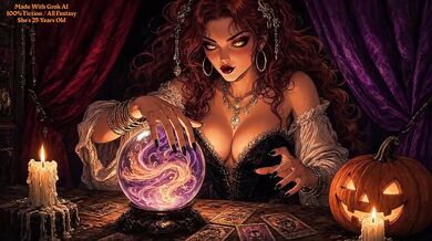 Halloween Seduction By Fate: Horny Gypsy Queen Dancer Dancing Naked Big Ass Big Tits Solo Female Amateur