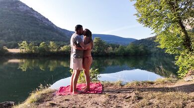 Creampie Cleanup Wild Camping Real Couple Natural Big Tits Blowjob Deepthroat