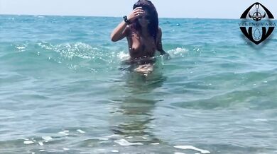 Italian Milf Public Beach Blowjob Destroyed Gushing Mouth