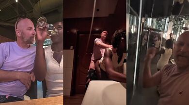 Ebony wants a quicky in the bathroom and gets destroyed gushing creampie