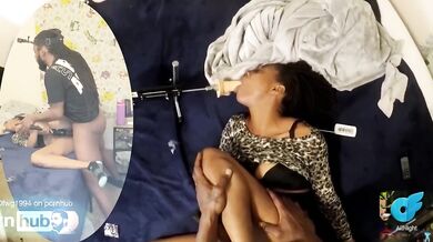 Ebony Freaks Series Destroyed Gushing Choked Nonstop Fuck Blowjob Mouth Anal Vibratory Dildo Machine Orgasm