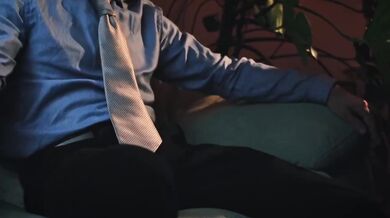 Coworker Tie Bondage Edging Cock Slap Hard Cumshot Big Cock
