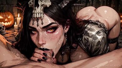 Sloppy Witch POV Blowjob Cock Sucking Eye Contact Facial Cumshot Ai Cartoon Babe 18 25