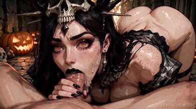 Sloppy Witch POV Blowjob Cock Sucking Eye Contact Facial Cumshot Ai Cartoon Babe 18 25