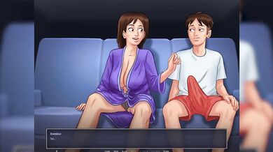 Shower Sex Destroyed Gushing Choked Hot Milf Landlady Big Dick Creampie Cumshot Facial Summertime Saga Part 4