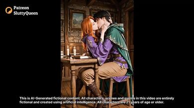 Redhead DND Roleplay Blowjob Big Tits Titjob Standing After Game Kissing Natural Amateur Cartoon HD POV Hardcore