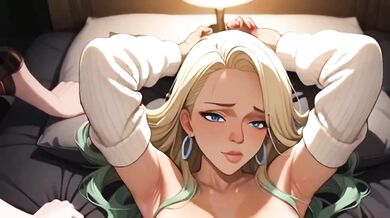 Woke up with Step Sister Morning Blowjob Creampie Prone Bone