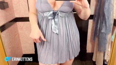 Curvy MILF Mom Teasing Try On Sheer Lingerie Victoria Secret Dressing Room