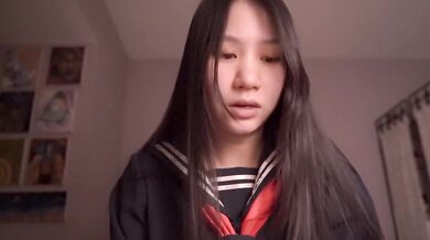 Japanese Schoolgirl ASMR Destroyed Gushing Choked Cosplay
