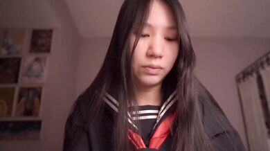 Japanese Schoolgirl ASMR Destroyed Gushing Choked Cosplay