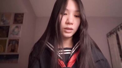 Japanese Schoolgirl ASMR Destroyed Gushing Choked Cosplay