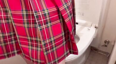 Destroyed Gushing Choked No Bra Amateur Japanese Toilet Solo