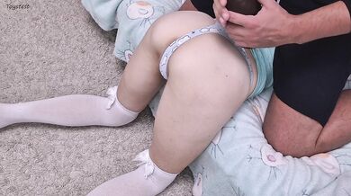 Fat Dildo Destroyed My Petite Japanese Stepsisters Pussy