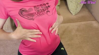 Stranger Destroyed Neighbor After Yoga Cum On Ass Panty