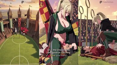 Draco Malfoy And Harry Potter Catching Golden Balls Facesitting Cowgirl Femdom Torn Leggings