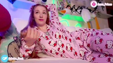 Cute Pajama Night Tease With Horny Ginger Ass Naked