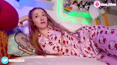 Cute Pajama Night Tease With Horny Ginger Ass Naked
