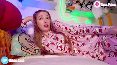 Cute Pajama Night Tease With Horny Ginger Ass Naked