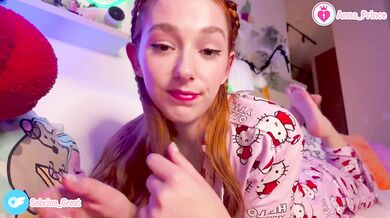 Cute Pajama Night Tease With Horny Ginger Ass Naked