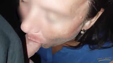Stepmother Blowjob in Public Fitting Room Squirt Cummed on Chest