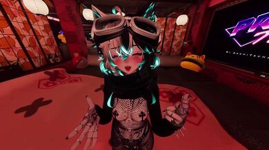 Neko Girl Solo Female Pole Dance Destroyed Gushing Choked Ruby Rose Star VRChat HD Porn Tattooed Women