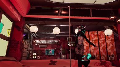 Neko Girl Solo Female Pole Dance Destroyed Gushing Choked Ruby Rose Star VRChat HD Porn Tattooed Women