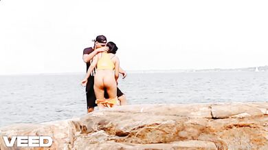 Ebony Milf Exhibitionist Wife Cuckold Voyeur Beach Vacation