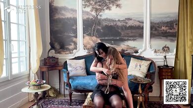 Strap-On Mistress Iris Dominates Luna Rose Tied Up Fucked Made to Swallow