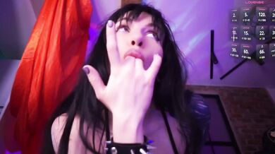 Goth Girl Nipple Clamps Tease Joi Magic Wand Rub Clit Moan