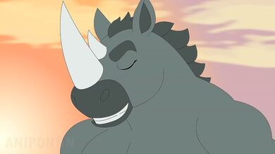 Rhino Cock Destroyed Armadillo Furry Animation Cartoon