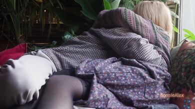 Wife Shows What Is Under Her Long Dress After Foreplay And Eating Pussy