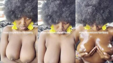 Naked Public Masturbation with Big Tits for Horny Black Girl Caught