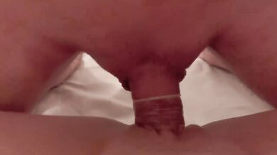 Close Up Pussy Fucking Destroyed Ends With Gushing Cum Drip on Tits