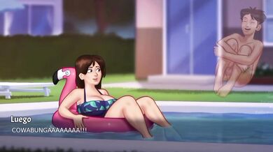 Swimming Pool Wet Cleaned All Her Milf Creampie Cum Inside Big Tits Big Ass Hentai Game Summertime Saga