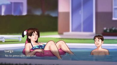 Swimming Pool Wet Cleaned All Her Milf Creampie Cum Inside Big Tits Big Ass Hentai Game Summertime Saga