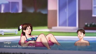 Swimming Pool Wet Cleaned All Her Milf Creampie Cum Inside Big Tits Big Ass Hentai Game Summertime Saga