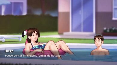 Swimming Pool Wet Cleaned All Her Milf Creampie Cum Inside Big Tits Big Ass Hentai Game Summertime Saga