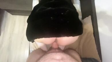 Milf Neighbor in Fur Coat Destroyed With Big Natural Tits Cum on Tits