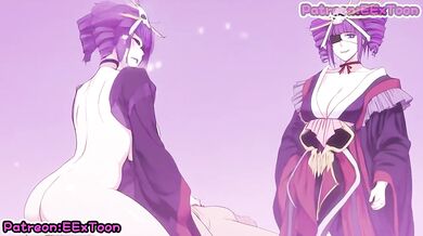Bleach Hentai Anime Destroyed Gushing Choked Big Tits Kyokotsu Katen Blowjob by eextoon