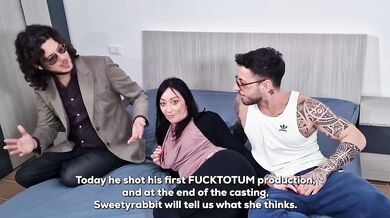 Young Aspiring Porn Actor Real Male Casting with MILF Destroyed Gushing Choked