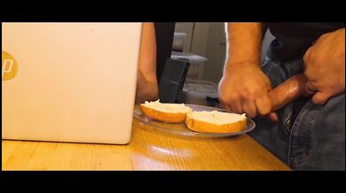 I Jerk Off And Cum On A Bagel With Cream Cheese And My Wife Eats It Like A Good Girl