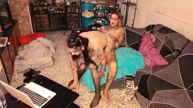 Amateur Tattooed Girl Destroyed By Deep Squirt Toys Gushing