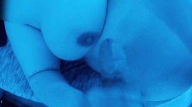 POV BBW Wife Covered Tits Edging Handjob Blowjob Destroyed Gushing Choked