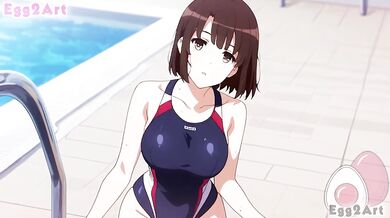 Utaha Kasumigaoka Big Tits Swimsuit Blowjob Destroyed Gushing Cumshot Hentai Animation