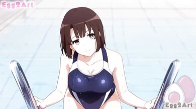 Utaha Kasumigaoka Big Tits Swimsuit Blowjob Destroyed Gushing Cumshot Hentai Animation