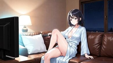 Bored Anime Girl Masturbates In Shower Waiting For Pizza