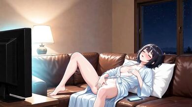 Bored Anime Girl Masturbates In Shower Waiting For Pizza