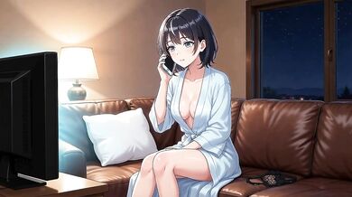 Bored Anime Girl Masturbates In Shower Waiting For Pizza